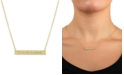 Giani Bernini "Love You to the Moon & Back" Bar Pendant Necklace, 16" + 2" extender, Created for Macy's